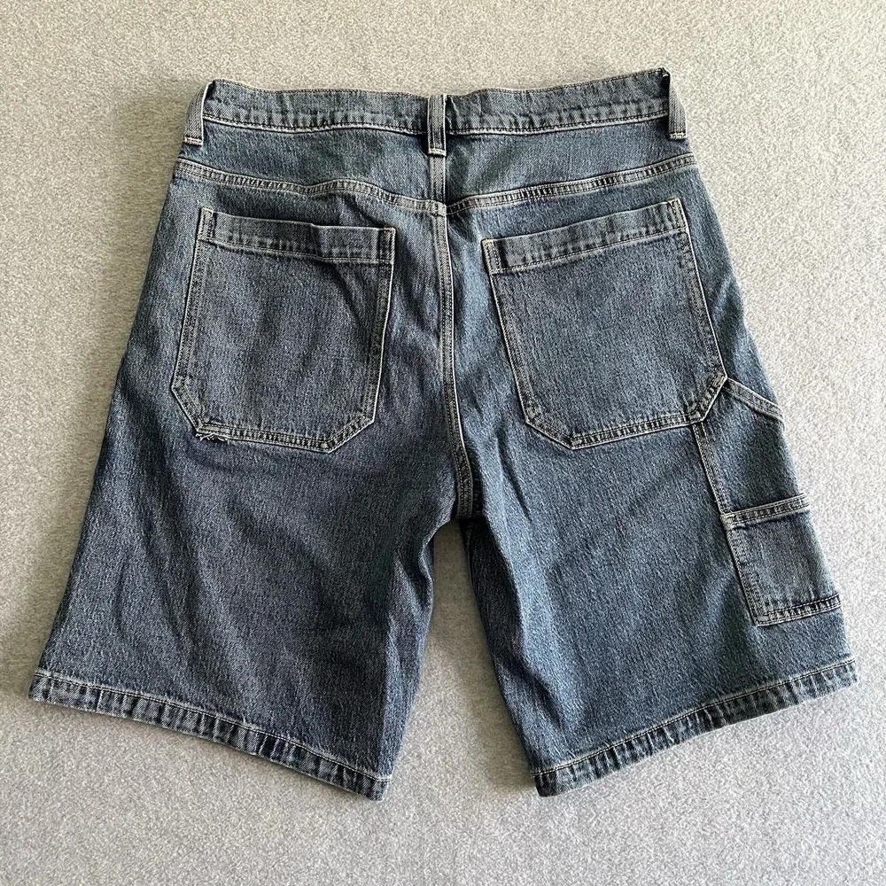 Hollister Y2K Denim Carpenter Shorts Mens 32 Distressed Vtg Baggy Jean Skater - Picture 2 of 12
